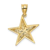 14k Polished Star Pendant-K5306