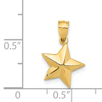 14k Polished Small Star Pendant-K5308