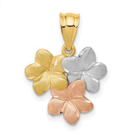 14k Tri-Color Flower Pendant-K5312