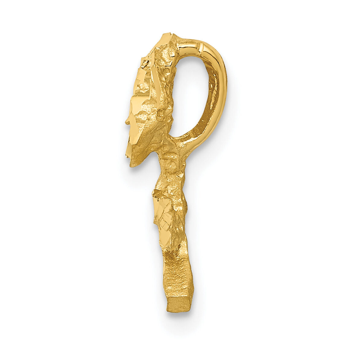 14k Satin Diamond-cut Rose Chain Slide-K5316