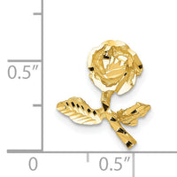 14k Satin Diamond-cut Rose Chain Slide-K5316