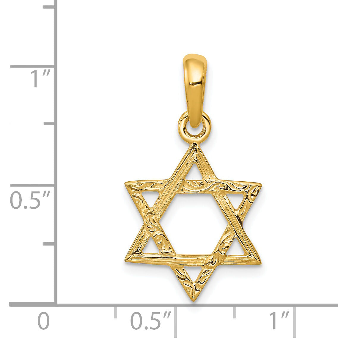 14K Star of David Pendant-K533