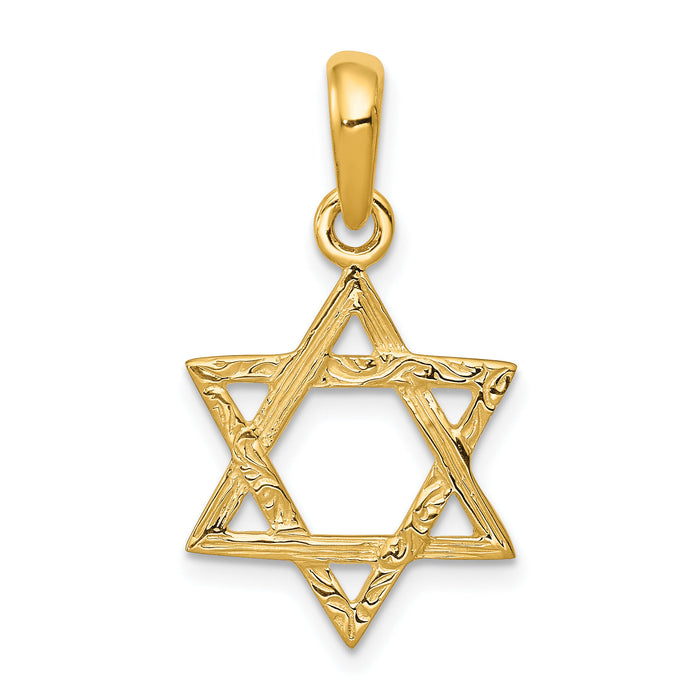 14K Star of David Pendant-K533