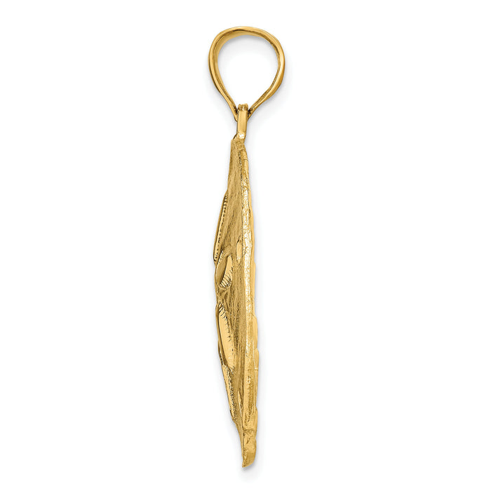 14k Sand Dollar Pendant-K5377