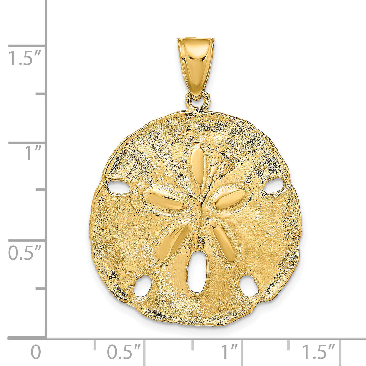14k Sand Dollar Pendant-K5377