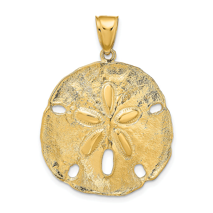 14k Sand Dollar Pendant-K5377