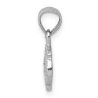 14k White Gold Sand Dollar Pendant-K5381