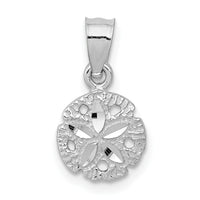 14k White Gold Sand Dollar Pendant-K5381