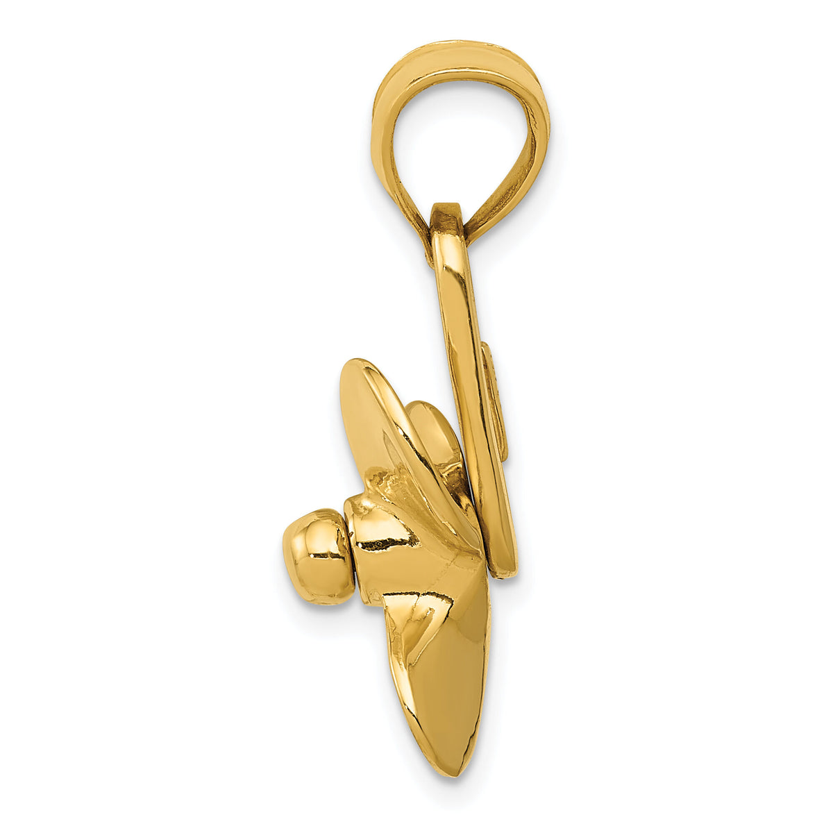 14k 3-D Moveable Blade Propeller Pendant-K5390