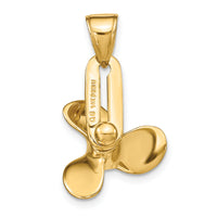 14k 3-D Moveable Blade Propeller Pendant-K5390