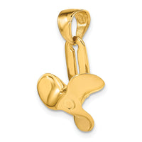 14k 3-D Moveable Blade Propeller Pendant-K5390