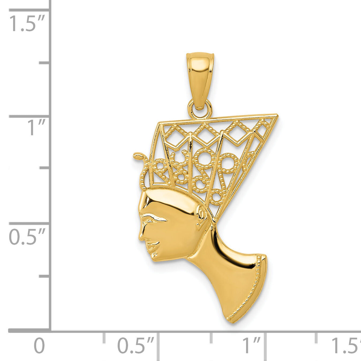 14k Nefertiti Profile Pendant-K5398