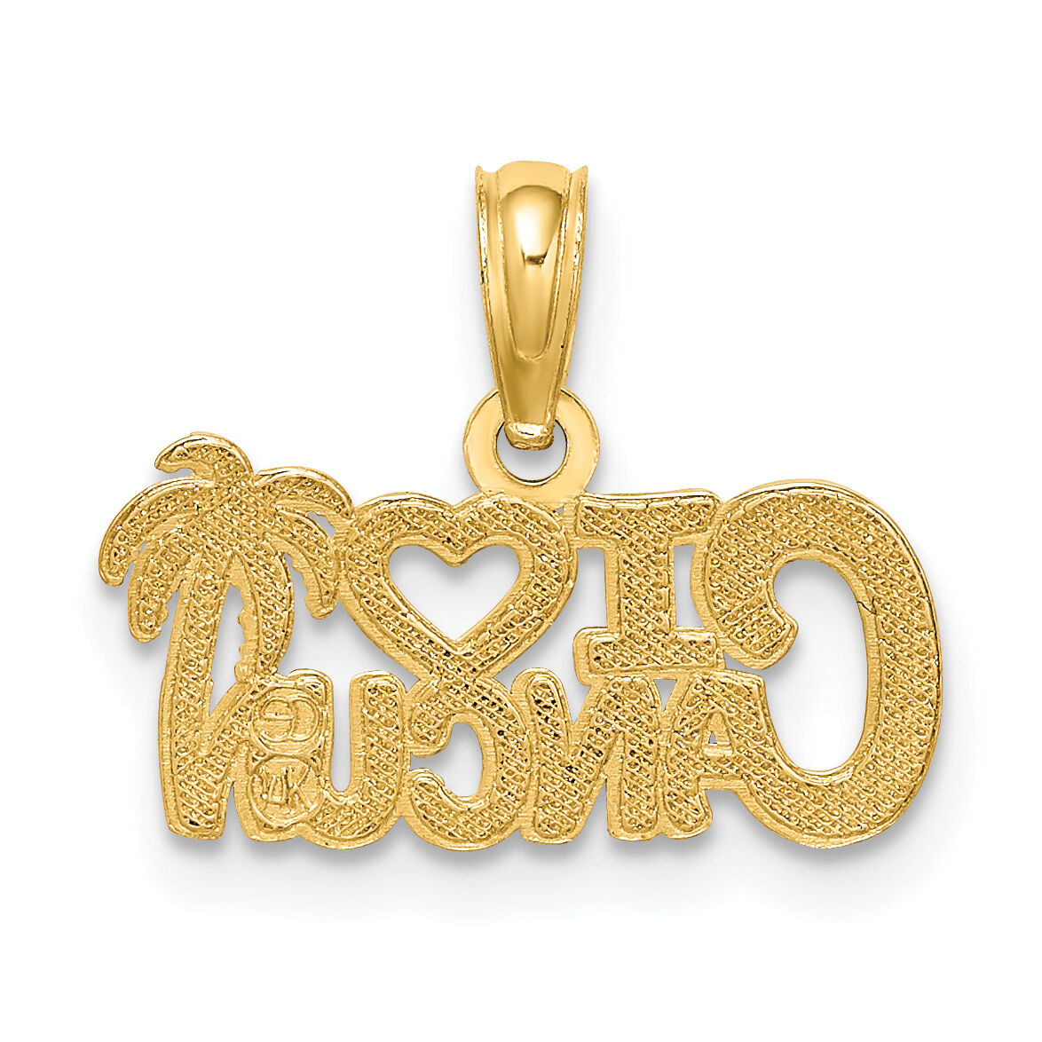 14k I HEART CANCUN Cut-out Charm-K5399