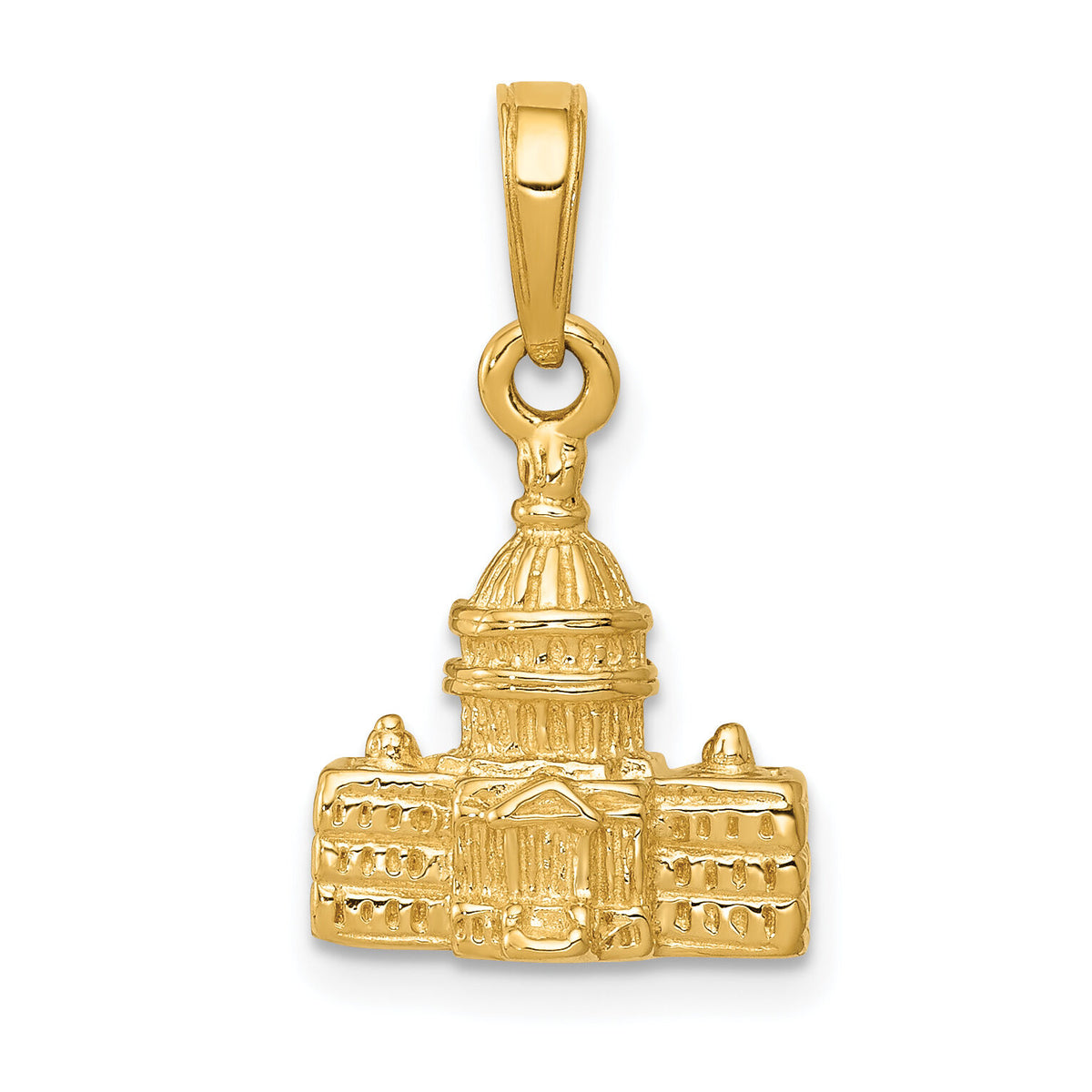 14k 3D Washington D.C. Capital Building Pendant-K5400