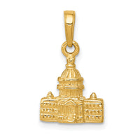 14k 3D Washington D.C. Capital Building Pendant-K5400