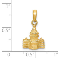 14k 3D Washington D.C. Capital Building Pendant-K5400