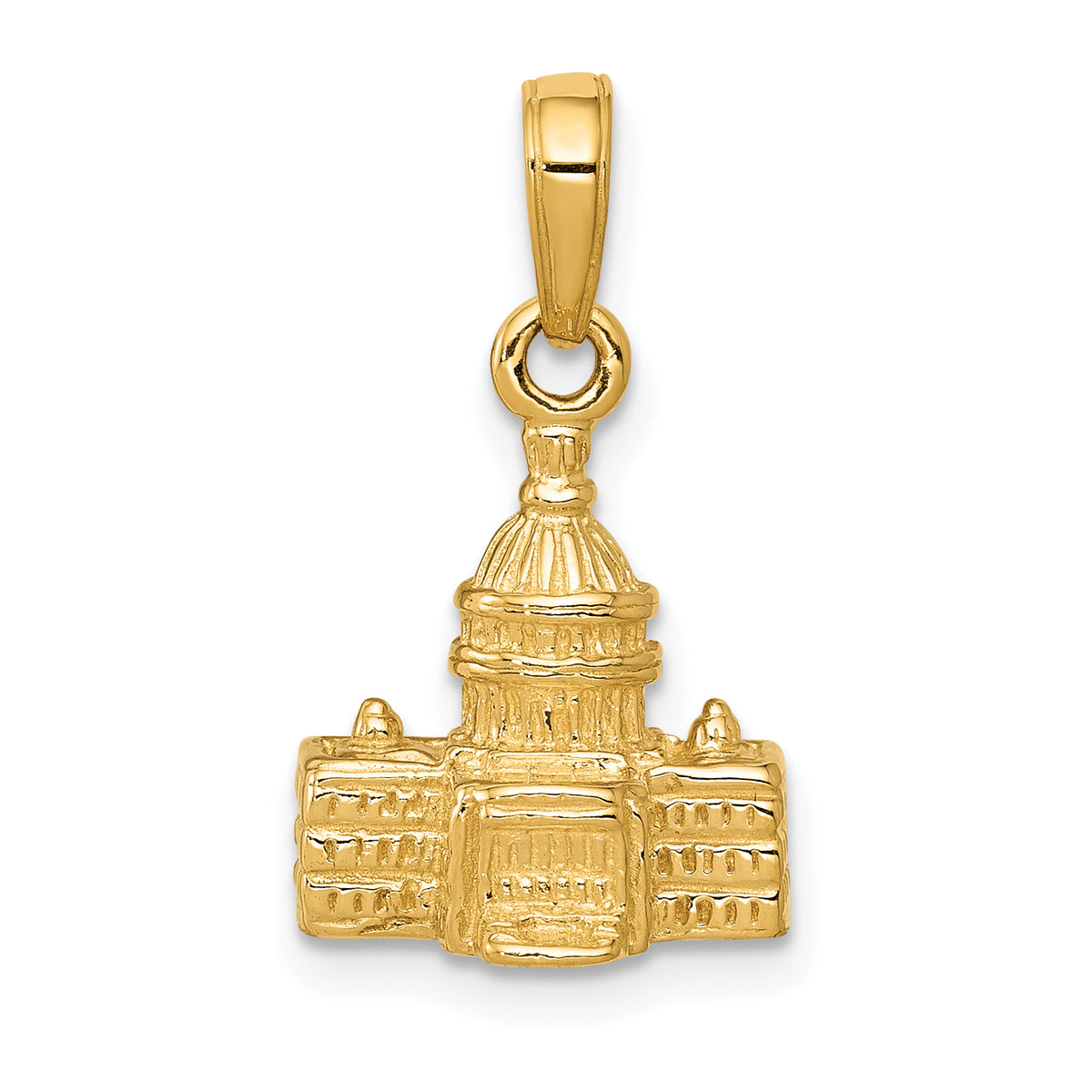 14k 3D Washington D.C. Capital Building Pendant-K5400