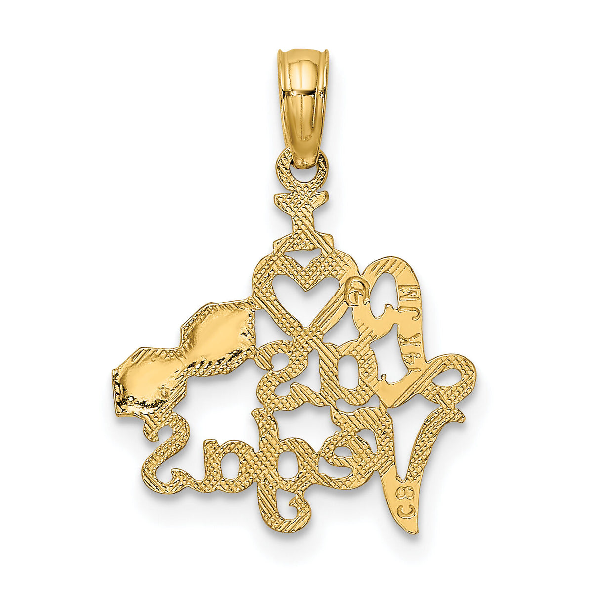 14K I HEART LAS VEGAS  with Dice Engraved Charm-K5403