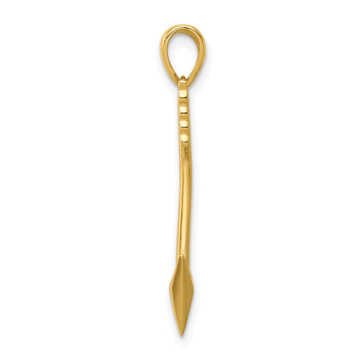 14K Polished 3D Arrow Pendant-K5404