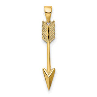 14K Polished 3D Arrow Pendant-K5404