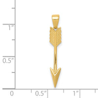 14K Polished 3D Arrow Pendant-K5404