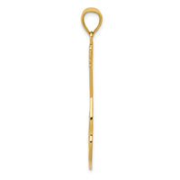 14k Large Guitar w/Strap Textured Pendant-K5428