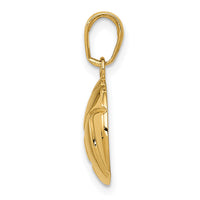 14K Gold Polished Volleyball Pendant-K5433