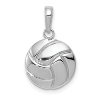 14K White Gold Polished Volleyball Pendant-K5433W