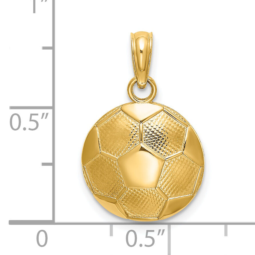 14k Soccer Ball Charm-K5434