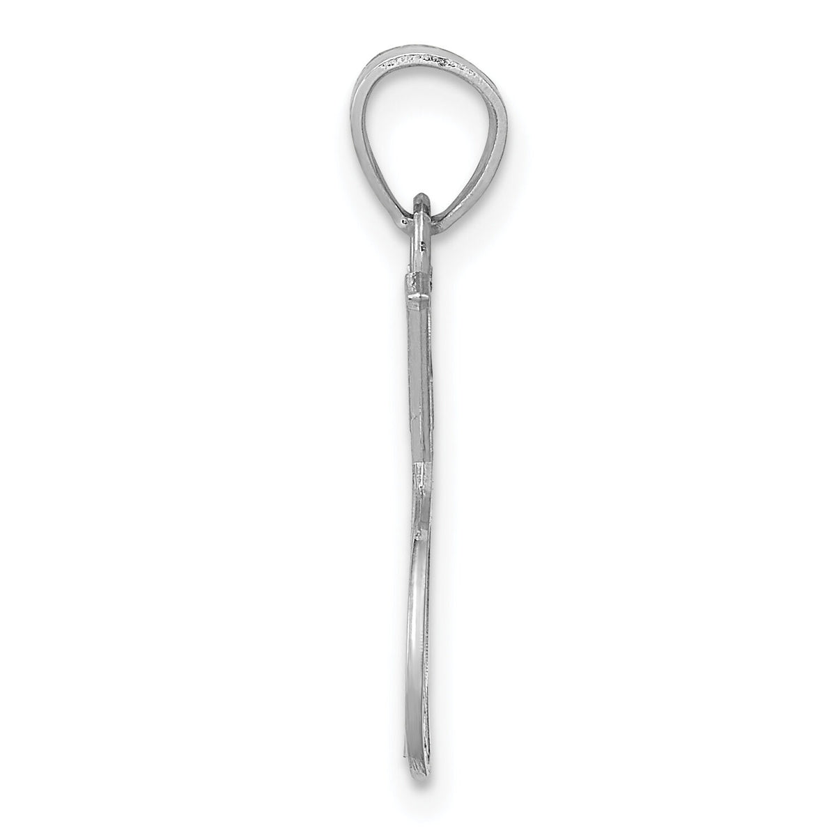 14k White Gold Double Tennis Racquet Charm-K5436