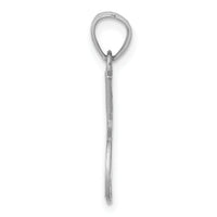 14k White Gold Double Tennis Racquet Charm-K5436