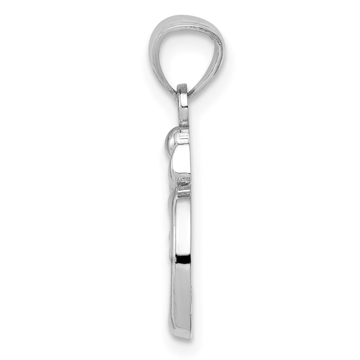 14k White Gold Polished Om Symbol Pendant-K5438