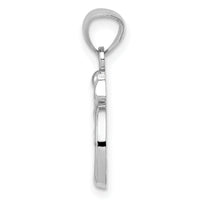 14k White Gold Polished Om Symbol Pendant-K5438