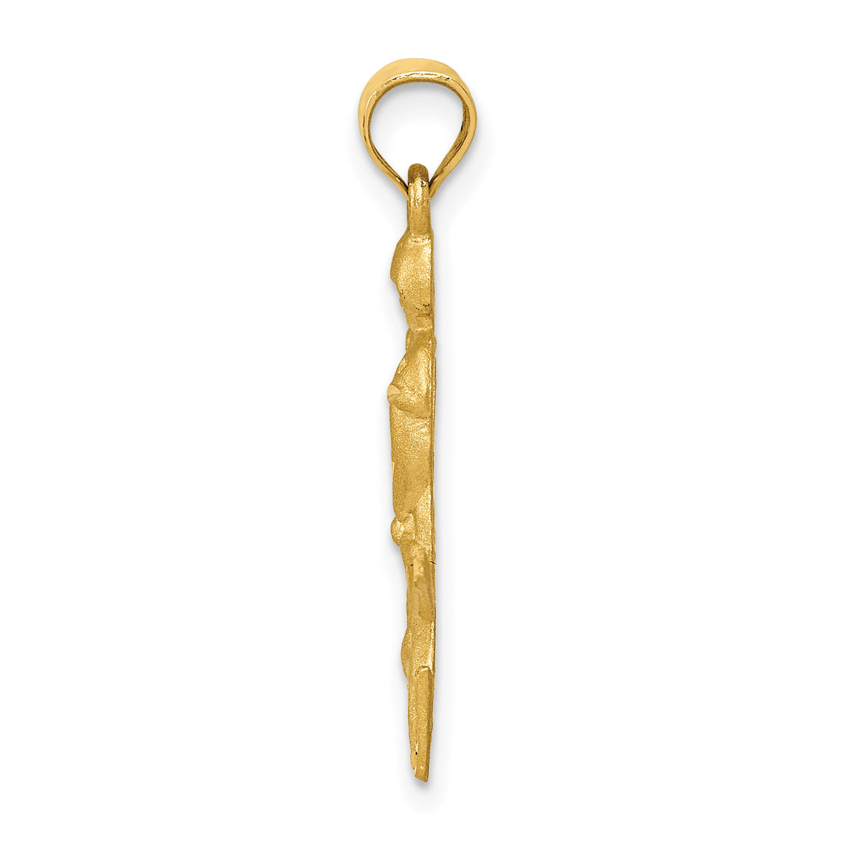 14K Satin D/C Hockey Player Pendant-K5440