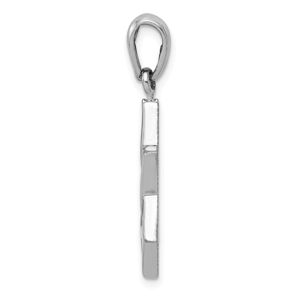 14k White Gold Star of David Pendant-K545