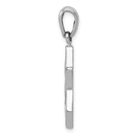 14k White Gold Star of David Pendant-K545