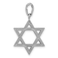 14k White Gold Star of David Pendant-K545