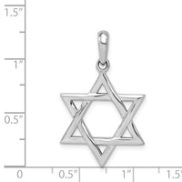 14k White Gold Star of David Pendant-K545