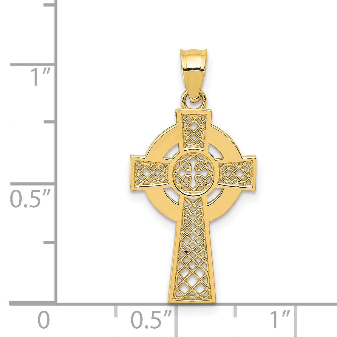14k Celtic Cross Pendant-K5514