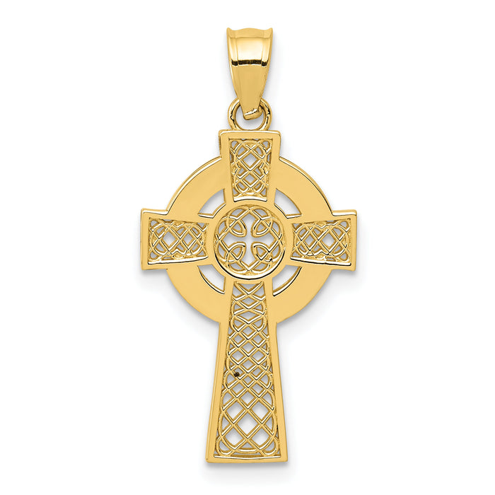 14k Celtic Cross Pendant-K5514