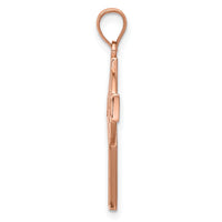 14k Rose Gold Celtic Cross Pendant-K5515