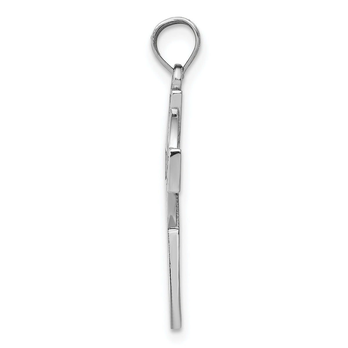 14k White Gold Celtic Cross Pendant-K5516