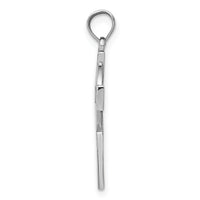 14k White Gold Celtic Cross Pendant-K5516