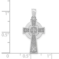 14k White Gold Celtic Cross Pendant-K5516
