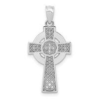 14k White Gold Celtic Cross Pendant-K5516