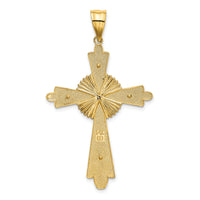 14k Two-Tone Polished Cross Pendant-K5517