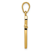 14K Polished Cross With Tapered Ends Pendant-K5530
