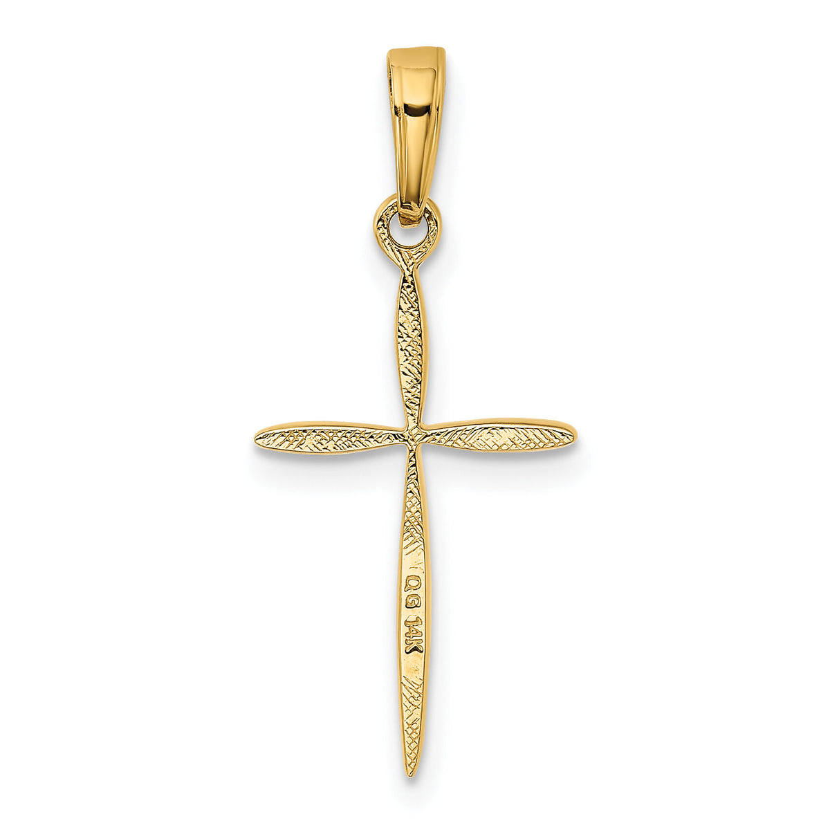 14K Polished Cross With Tapered Ends Pendant-K5530