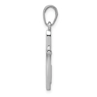 14K White Gold Polished Cross With Tapered Ends Pendant-K5530W