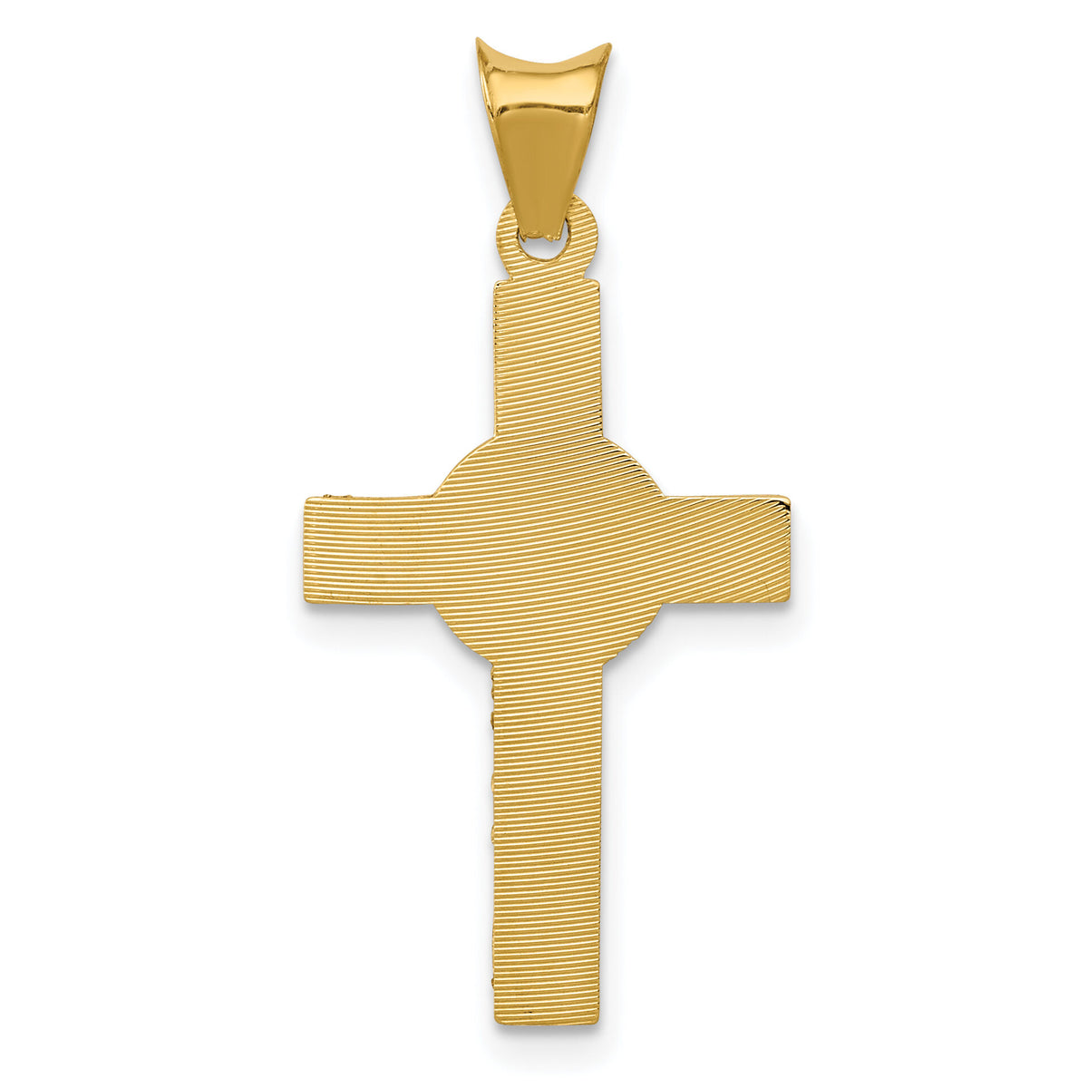 14K w/Rhodium Iona Crucifix Cross Pendant-K5545